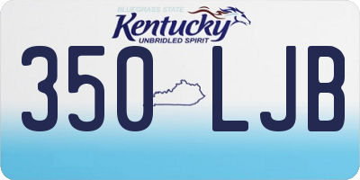 KY license plate 350LJB
