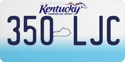 KY license plate 350LJC