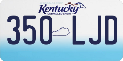 KY license plate 350LJD