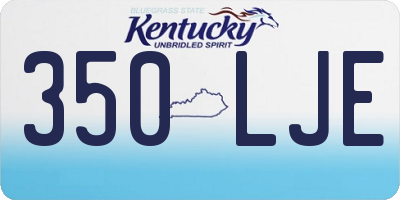 KY license plate 350LJE