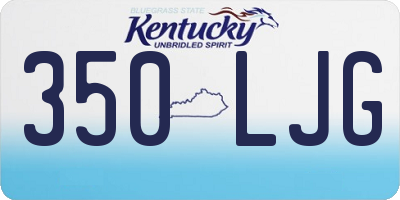 KY license plate 350LJG