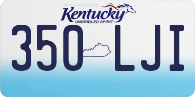 KY license plate 350LJI