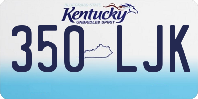 KY license plate 350LJK