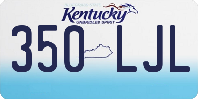 KY license plate 350LJL