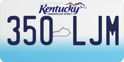 KY license plate 350LJM