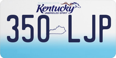KY license plate 350LJP