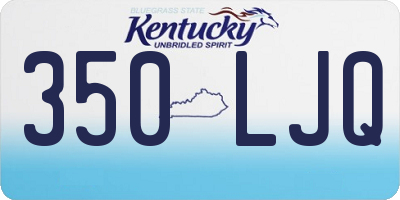 KY license plate 350LJQ