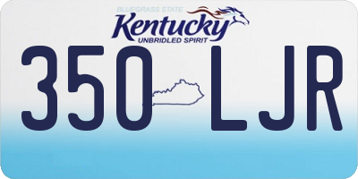 KY license plate 350LJR