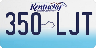 KY license plate 350LJT