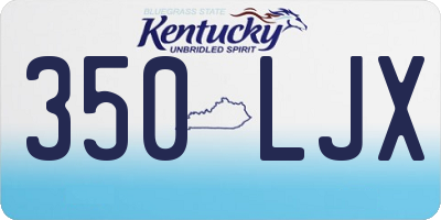 KY license plate 350LJX
