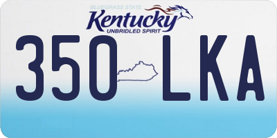 KY license plate 350LKA