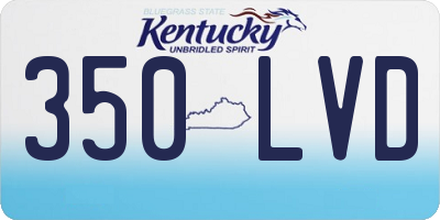 KY license plate 350LVD