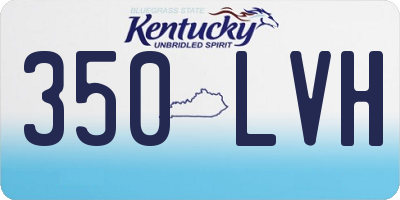 KY license plate 350LVH