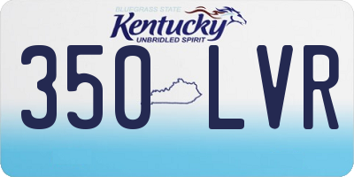 KY license plate 350LVR