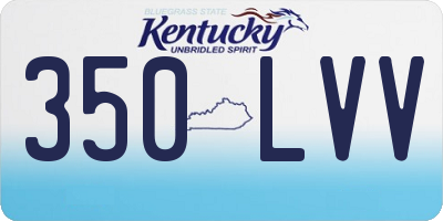 KY license plate 350LVV