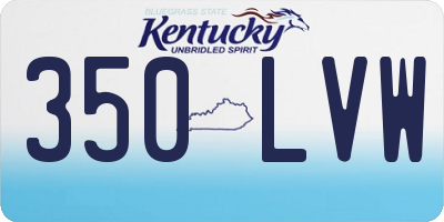 KY license plate 350LVW