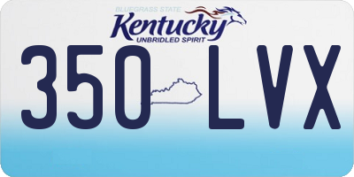 KY license plate 350LVX
