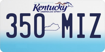 KY license plate 350MIZ