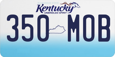 KY license plate 350MOB