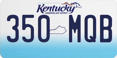 KY license plate 350MQB