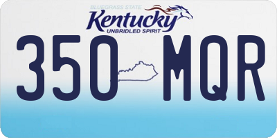 KY license plate 350MQR