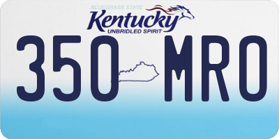 KY license plate 350MRO