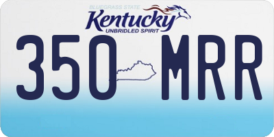 KY license plate 350MRR