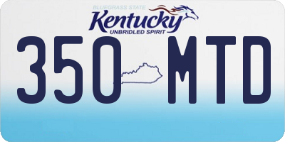KY license plate 350MTD