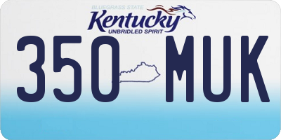 KY license plate 350MUK