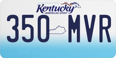 KY license plate 350MVR