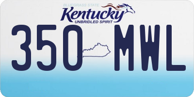 KY license plate 350MWL