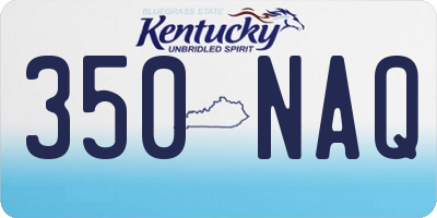 KY license plate 350NAQ