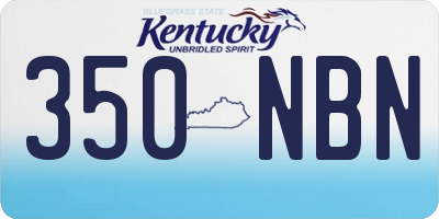 KY license plate 350NBN