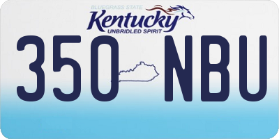 KY license plate 350NBU