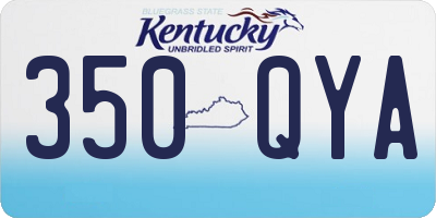 KY license plate 350QYA