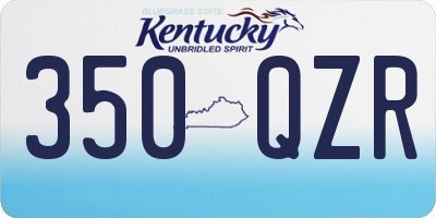 KY license plate 350QZR