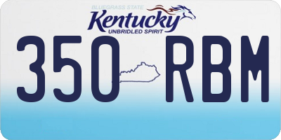 KY license plate 350RBM