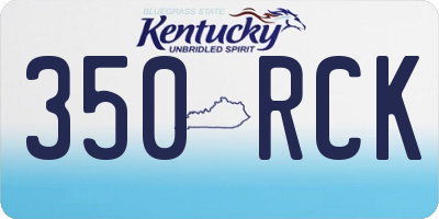 KY license plate 350RCK