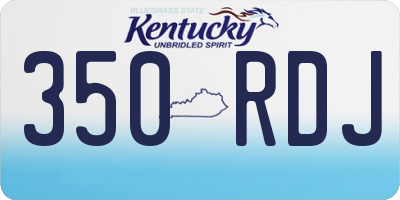 KY license plate 350RDJ