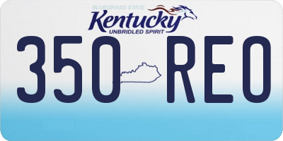 KY license plate 350REO