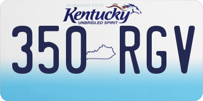 KY license plate 350RGV
