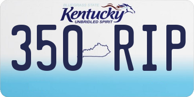 KY license plate 350RIP