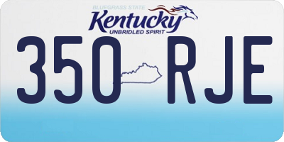 KY license plate 350RJE