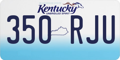 KY license plate 350RJU