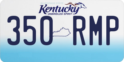 KY license plate 350RMP