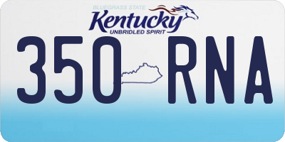 KY license plate 350RNA