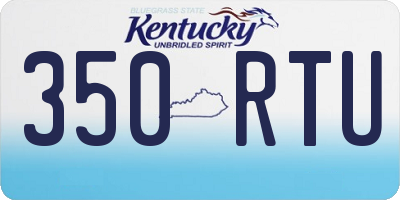 KY license plate 350RTU