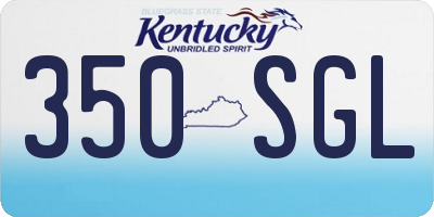 KY license plate 350SGL