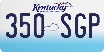 KY license plate 350SGP
