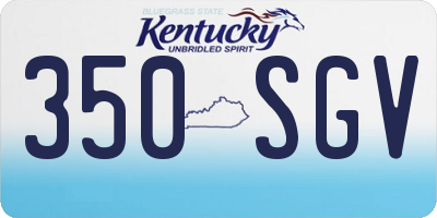 KY license plate 350SGV